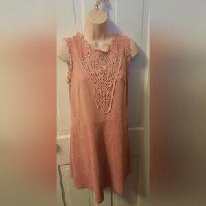 Rue21 Pink Sleeveless Lace Dress